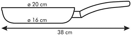 Tescoma Bratpfanne, Edelstahl, schwarz, 38 x 20.8 x 7.4 cm