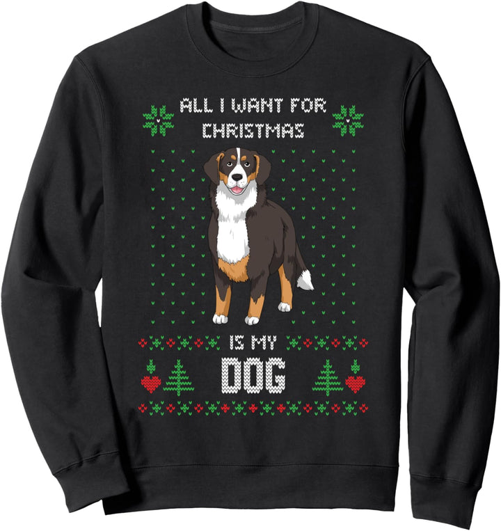 Ugly Sweater Berner Sennenhund Hund Weihnachten Sweatshirt