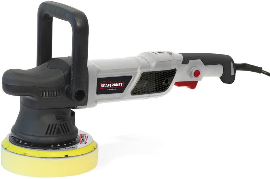 Dino KRAFTPAKET 21mm-950W Exzenter Poliermaschine Set (12-Teile) mit 125mm 150mm Stützteller und vie