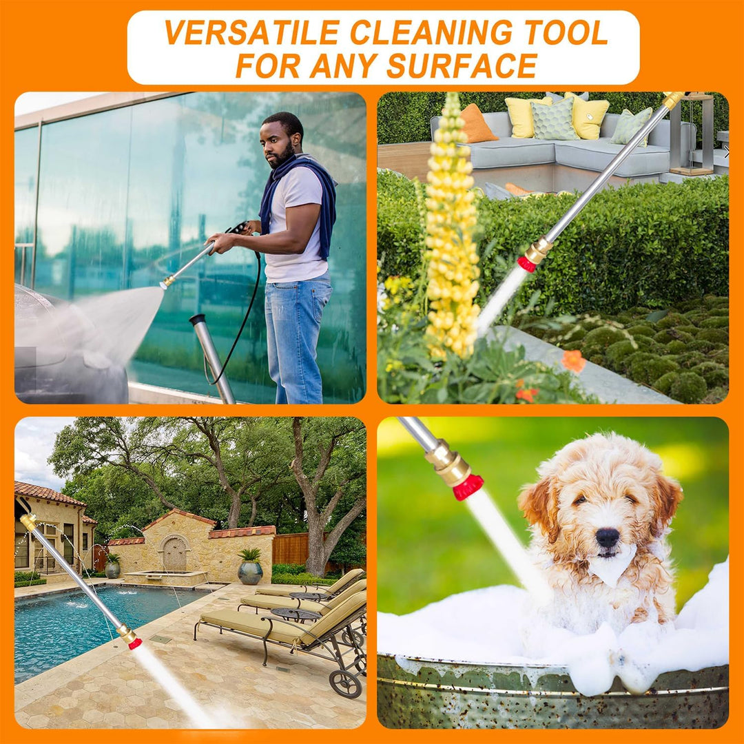 Jet Nozzle Power Washer für Gartenschlauch, enthält 2 Hochdruckdüsen und Schnellanschlüsse Jet High