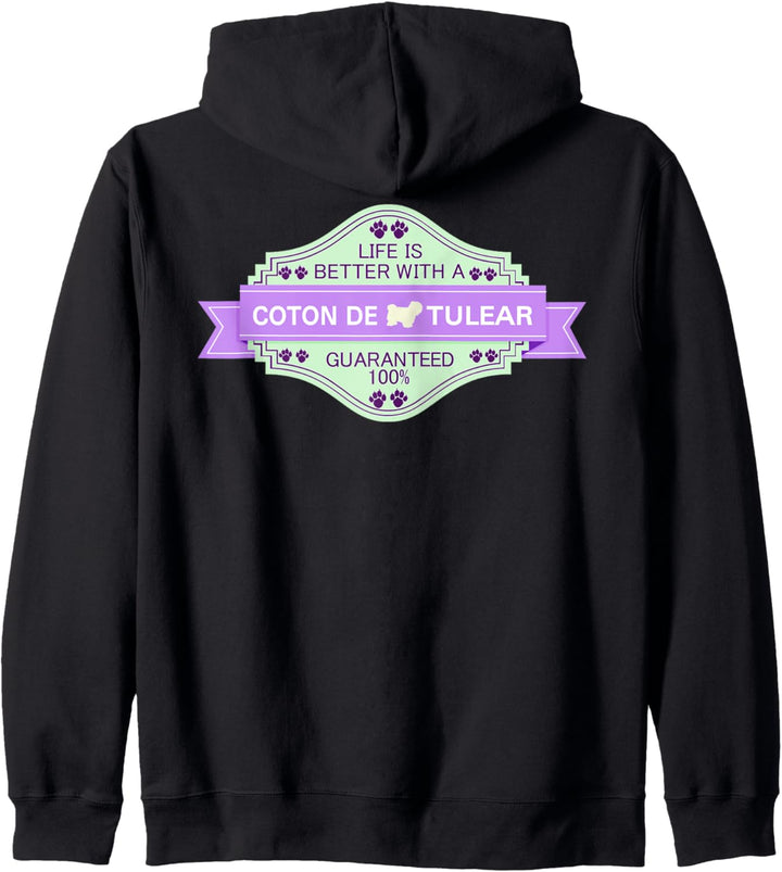 Coton de Tulear-Hund | Life is better with Coton de Tulear Kapuzenjacke