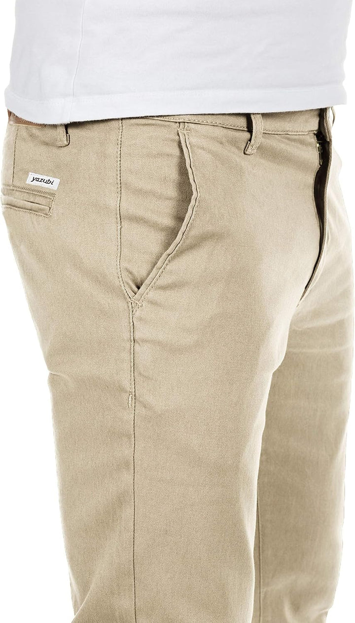 Yazubi Herren Chino Hose, Modell Dustin, Chinohose by Yzb Jeans 29W / 30L Beige (Plaza Taupe 161105)