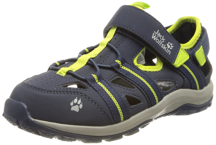 Jack Wolfskin Unisex Kinder Sun Climber K Sandale 31 EU Blue Lime, 31 EU Blue Lime