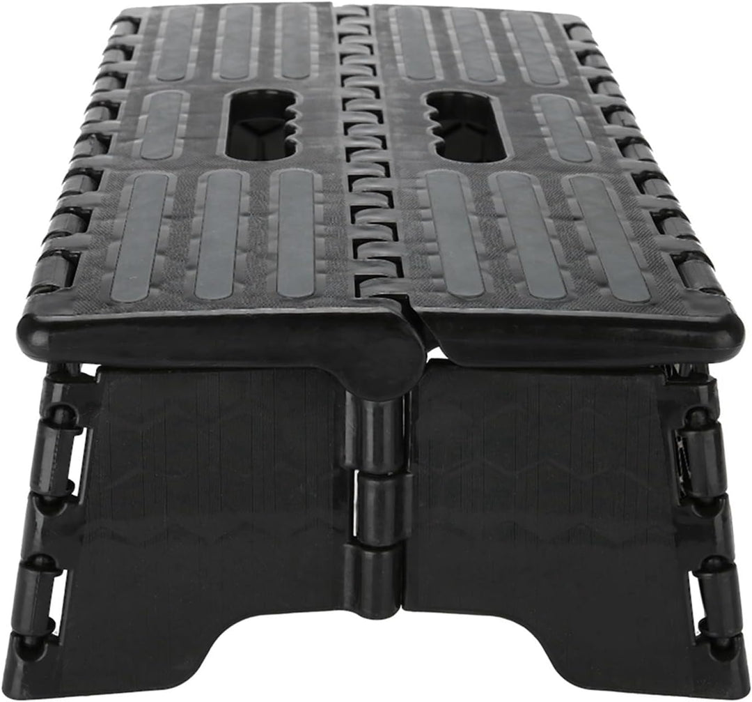 Klappbarer Tritthocker, Tragbar, rutschfest, Schwarzer Kunststoff, für Küche, Badezimmer, Auto, Reis