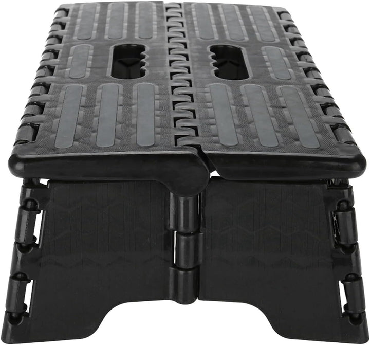 Klappbarer Tritthocker, Tragbar, rutschfest, Schwarzer Kunststoff, für Küche, Badezimmer, Auto, Reis