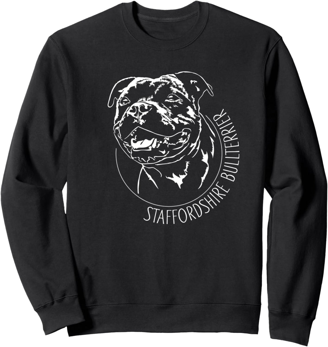 Staffordshire Bullterrier Hund Hunde Portrait Hundeportrait Sweatshirt