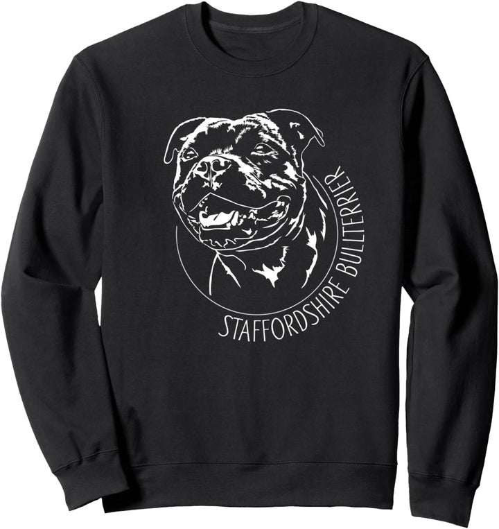 Staffordshire Bullterrier Hund Hunde Portrait Hundeportrait Sweatshirt