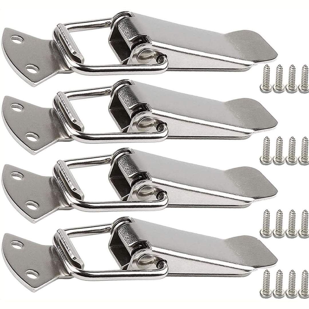 4PCS Edelstahl Spannverschluss mit Schrauben, kistenverschluss Hebelverschluss Federknebelverschluss