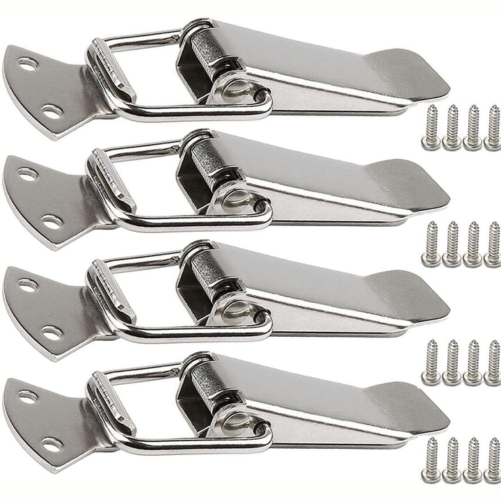 4PCS Edelstahl Spannverschluss mit Schrauben, kistenverschluss Hebelverschluss Federknebelverschluss