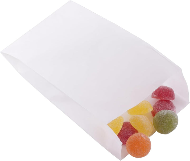 DIY-24H | Verschiedene Grössen wählbar | Papiertüten Farbe Weiss Geschenktüten Papier, Kleine Tüten
