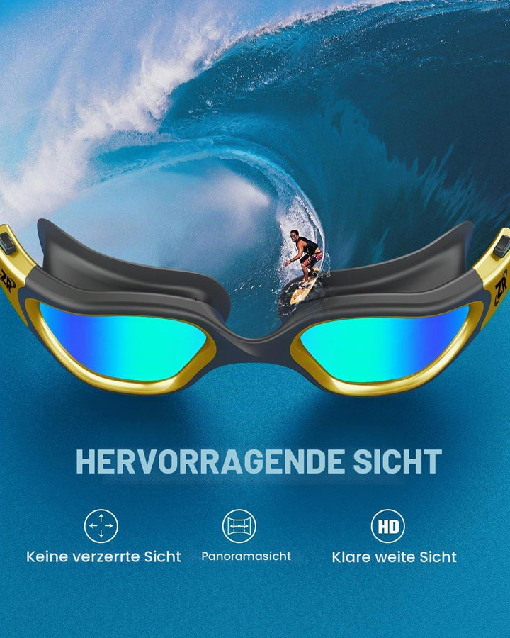 ZIONOR G1 - Polarisierte Schwimmbrille für Unisex und Erwachsene und Damen, beschlagfrei, 100% UV-Sc