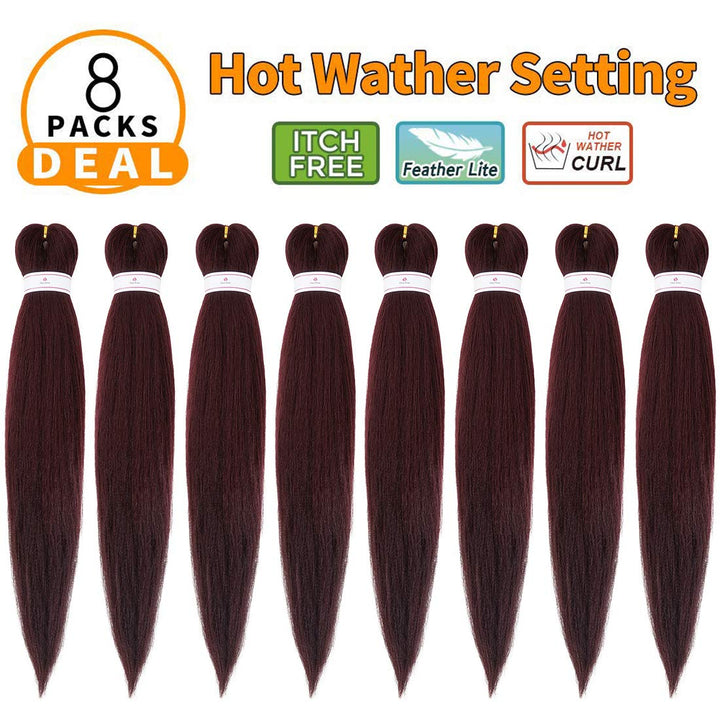 EZ Braid Pre Stretched Braiding Hair,8Packs-26 Zoll EZ Braid Professionelles Haar Yaki Texture Synth