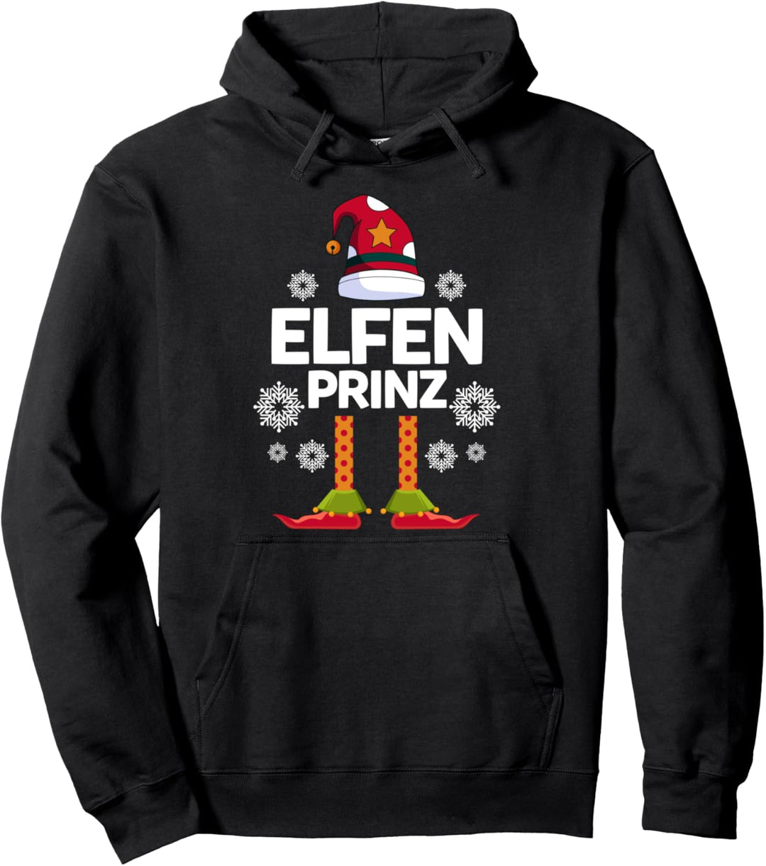Prinzen Elf Elfen Familien Weihnachts Outfit Weihnachtself Pullover Hoodie