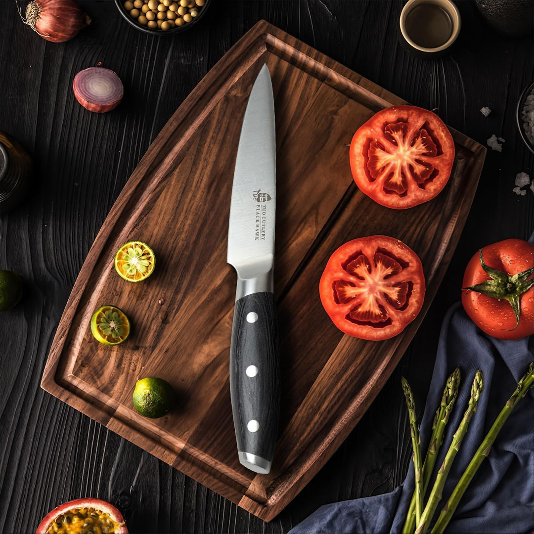 TUO Küche Allzweckmesser Küchenmesser Klein 13cm Kochmesser Universalmesser Deutscher Edelstahl Küch