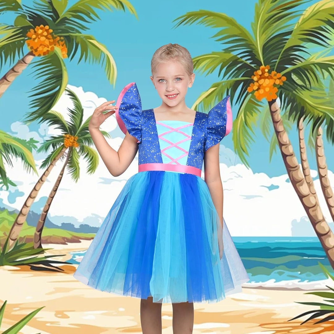 Sunny Fashion Mädchen Kleid Clown Kostüm Halloween Karneval Von Kulturen Rose Montag Gr. 98-134 110