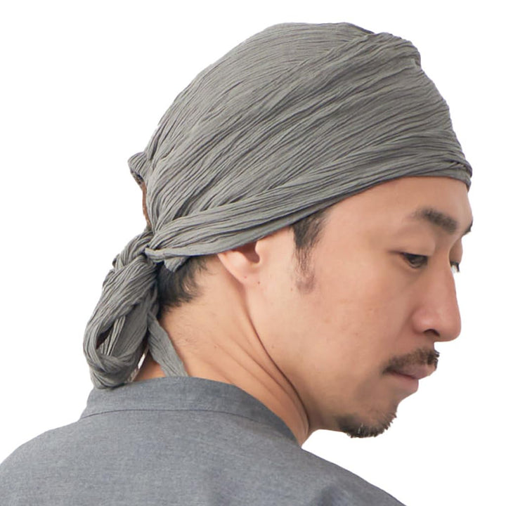 CHARM Raffen Turban Bandana Mütze Kopf Schal Alle Jahnreszeit Boho Schick Pirat Anthrazit, Anthrazit