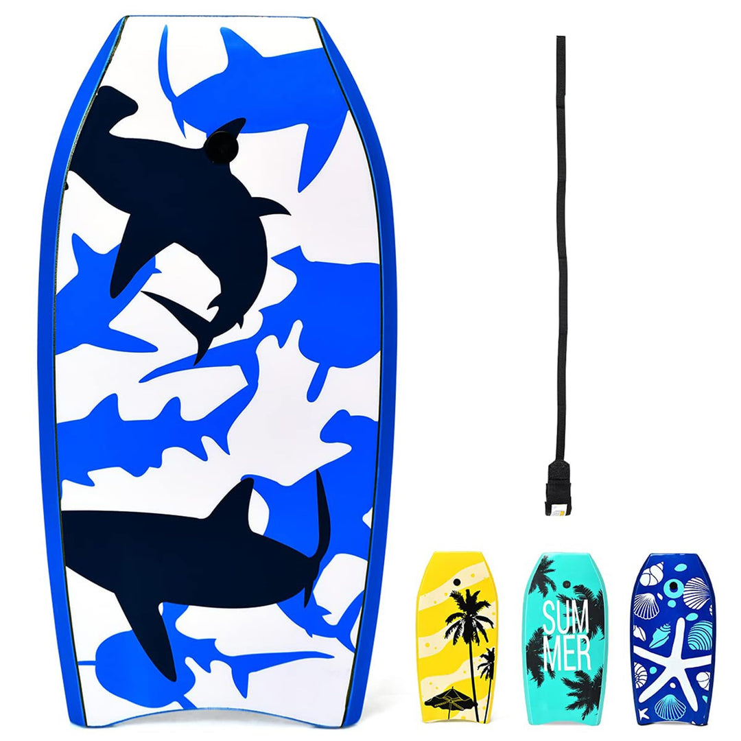 DREAMADE Bodyboard, Sup-Board, Schwimmboard, Schwimmbrett, Surfbrett, Surfboard mit Fussriemen Blau,