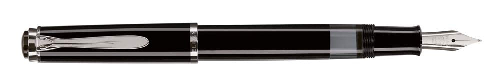 Pelikan 804080 Kolbenfüllhalter Classic M205, schwarz, Feder EF, 1 Stück Federbreite: EF, Federbreit