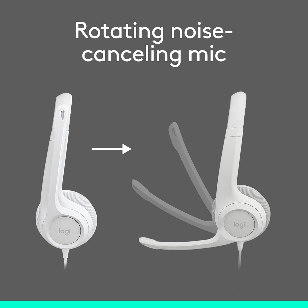 Logitech H390 Kabelgebundenes Headset für PC/Laptop, Stereo-Kopfhörer mit Mikrofon mit Geräuschunter