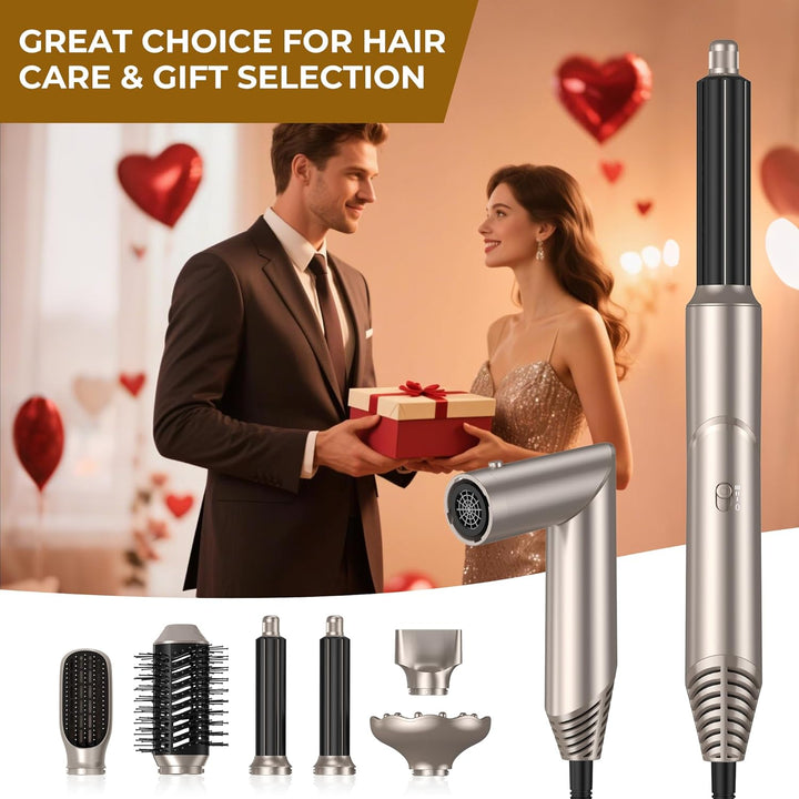 Hairstyler 6 in 1 Air Styler mit Diffusor 6 in 1 Haarstyler Heizbürste Haartrockner Föhn Rundbürsten