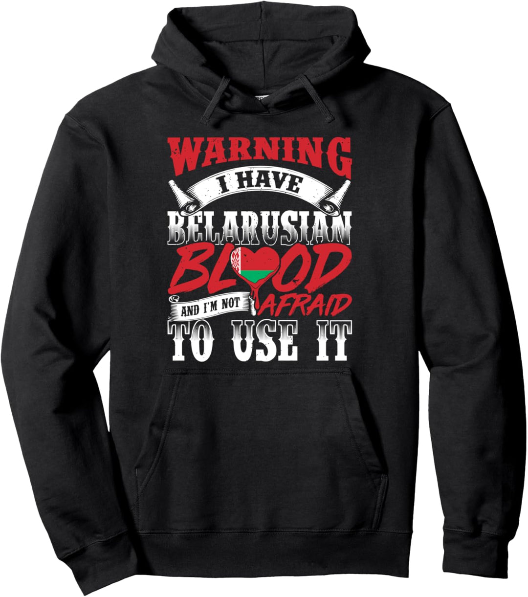 Belarussisches Erbe Belarussischer Wurzeln Stolze Flagge der Weissrussen Pullover Hoodie