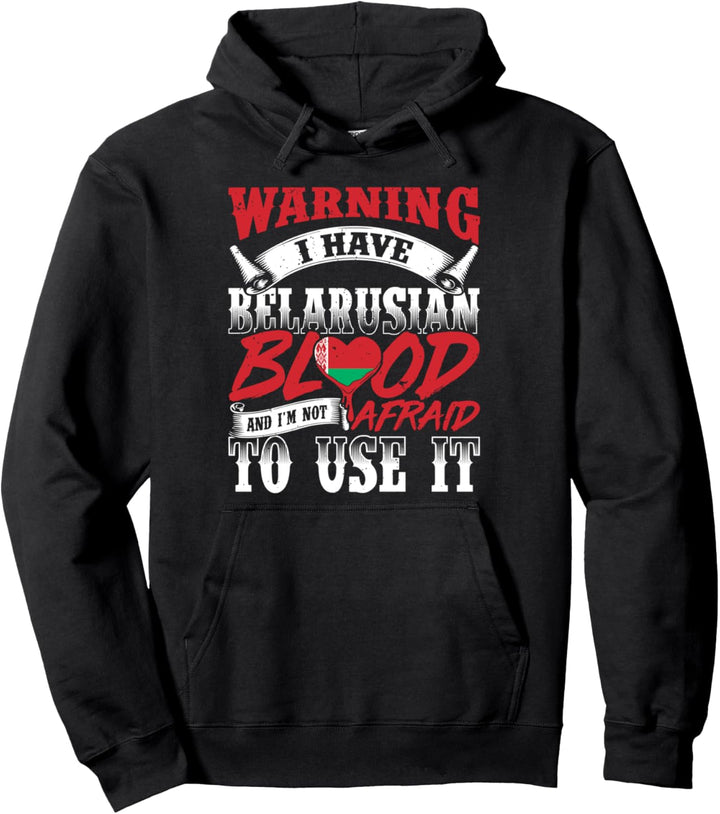 Belarussisches Erbe Belarussischer Wurzeln Stolze Flagge der Weissrussen Pullover Hoodie