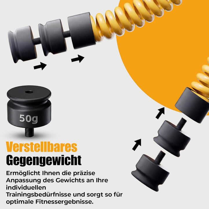 Battle Rope ohne Seil für das Heimtraining, Ropeless Battle Ropes mit 4 x 50 g Gegengewichten & Aufb