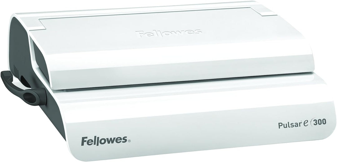 Fellowes 5620701 Kleinbüro Plastikbindegerät Pulsar-E 300 weiss/Silber, elektrisch Stanzleistung 20