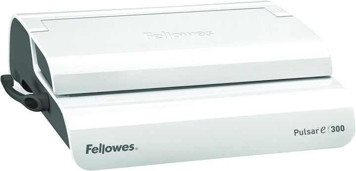 Fellowes 5620701 Kleinbüro Plastikbindegerät Pulsar-E 300 weiss/Silber, elektrisch Stanzleistung 20