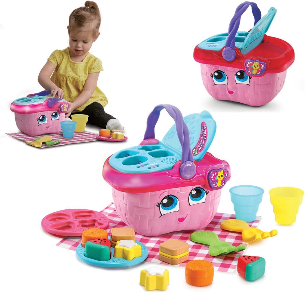 Leapfrog VTech Picknickkorb Formen und Geschmacksrichtungen, Nestbares Spielzeug für Kinder ab 1 Jah