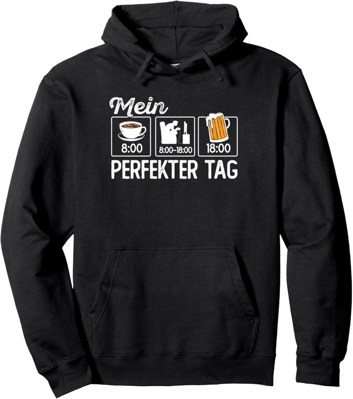 Lustiges Gamer Zocker Mein perfekter Tag Spruch Pullover Hoodie