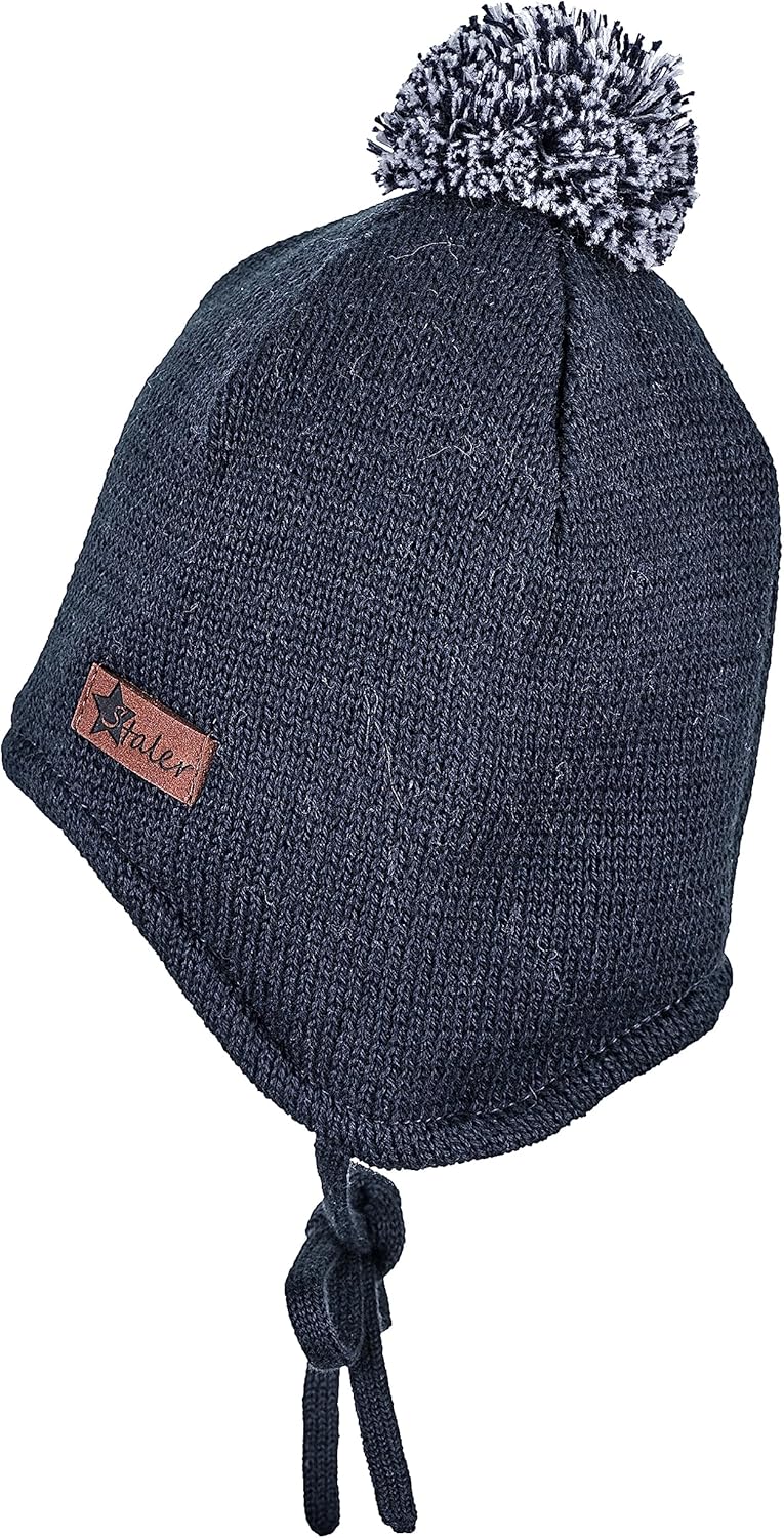 Sterntaler Unisex Mütze Ocs Strickmütze mit Bommel 39 Marine, 39 Marine