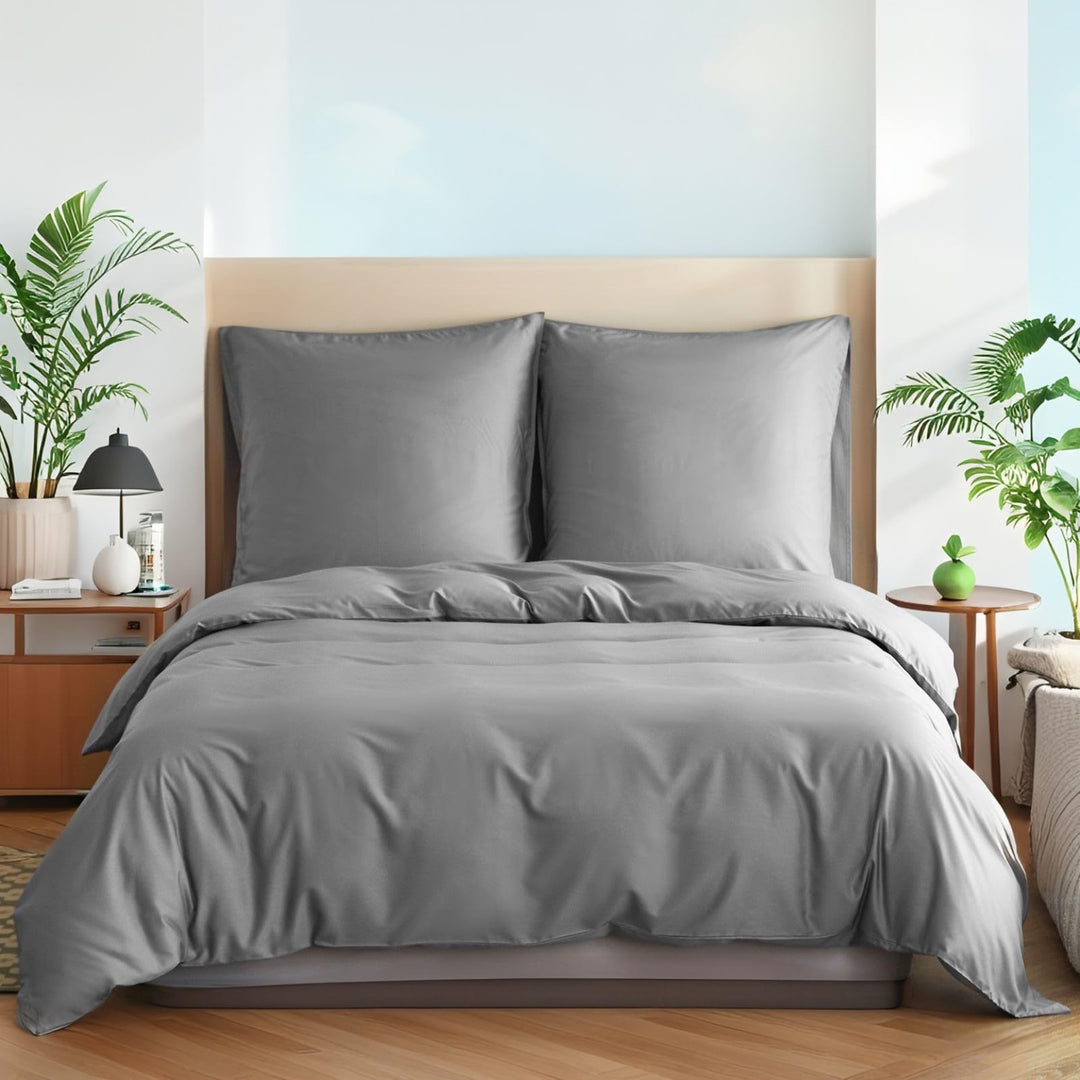 Simple&amp;Opulence Bambus Bettbezug Set, Seidiger und weicher Bettbezug Kühle Bettwäsche Perfekt für Ha