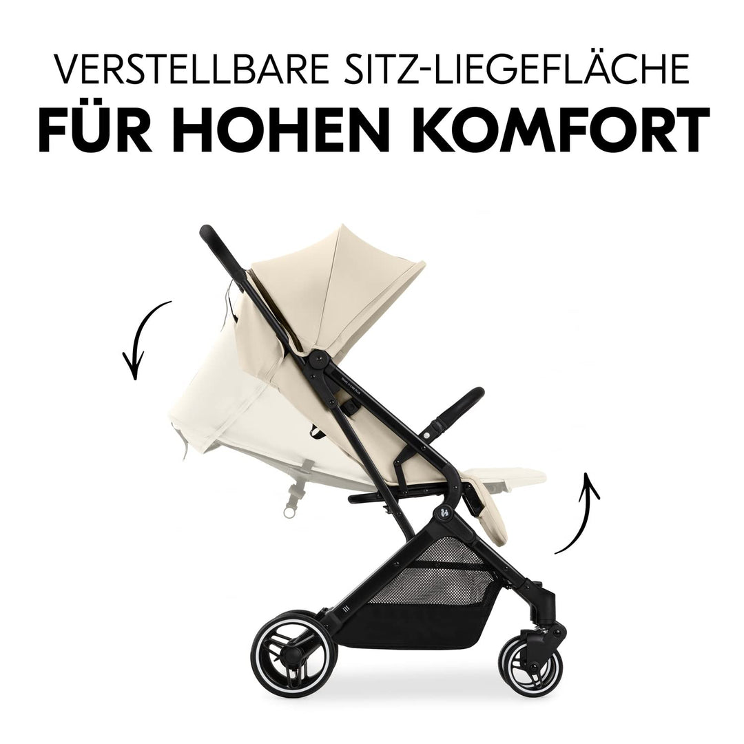 hauck Travel N Care Plus, Vanilla - Reisebuggy für Kinder ab Geburt bis 22 kg mit Liegefunktion & Ko