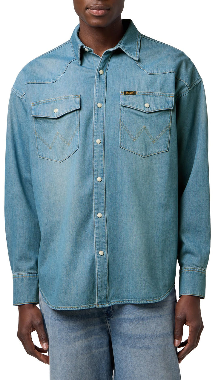 Wrangler Herren Western Shirt Shirt XL Authentic Medium, XL Authentic Medium
