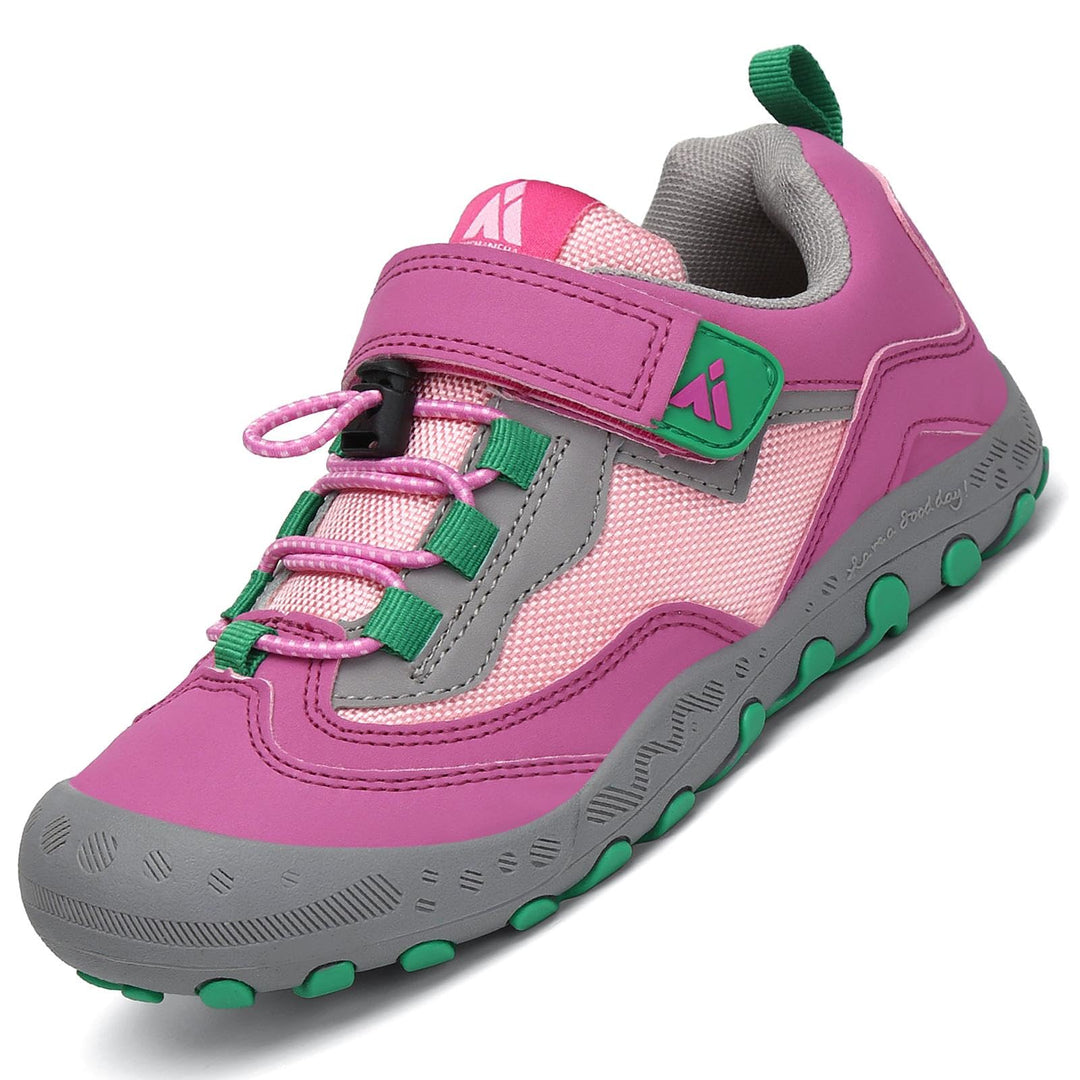 Mishansha Jungen Mädchen Wanderschuhe rutschfest Walkingschuhe Weich Flexibel Stabil Fitnessschuhe F