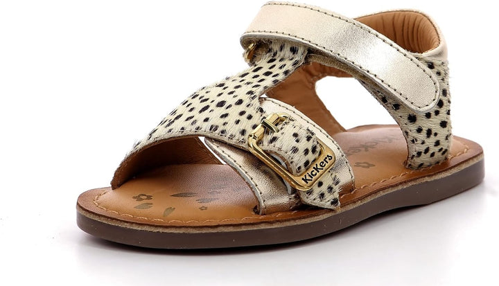 Kickers Mädchen Diazz Sandale 24 EU Gold Pony, 24 EU Gold Pony
