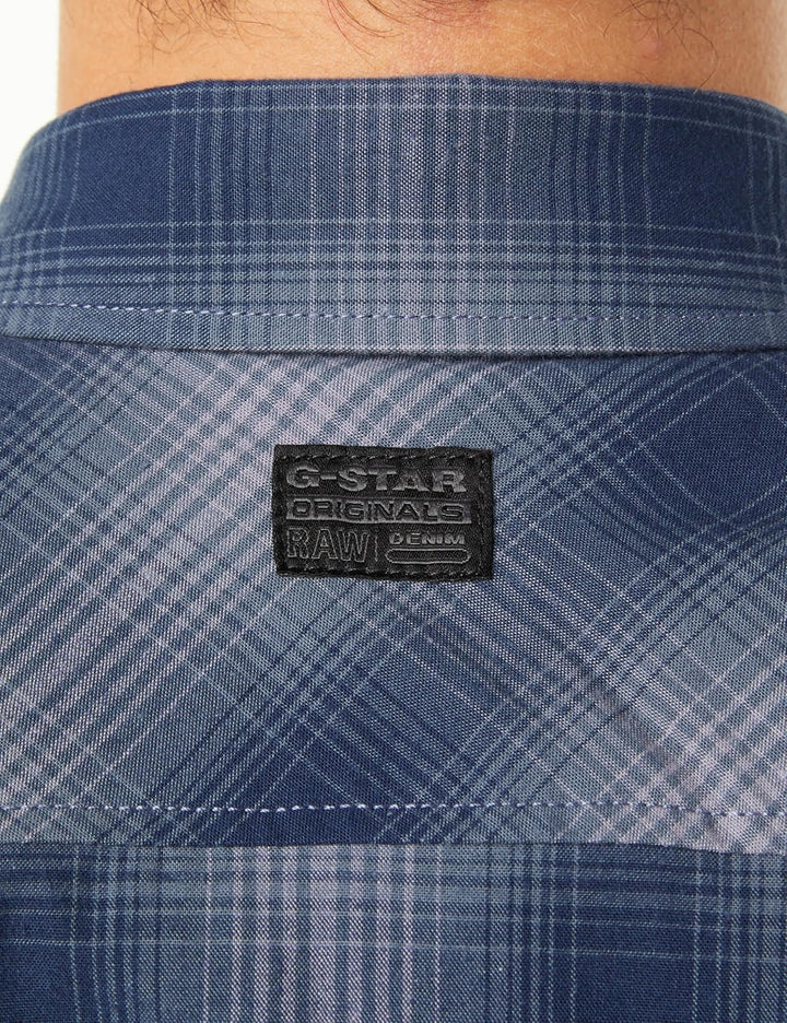 G-STAR RAW Herren Marine Slim Shirts XS Mehrfarben (Rank Blue Vanderbilt Check D20165-d412-g092), XS
