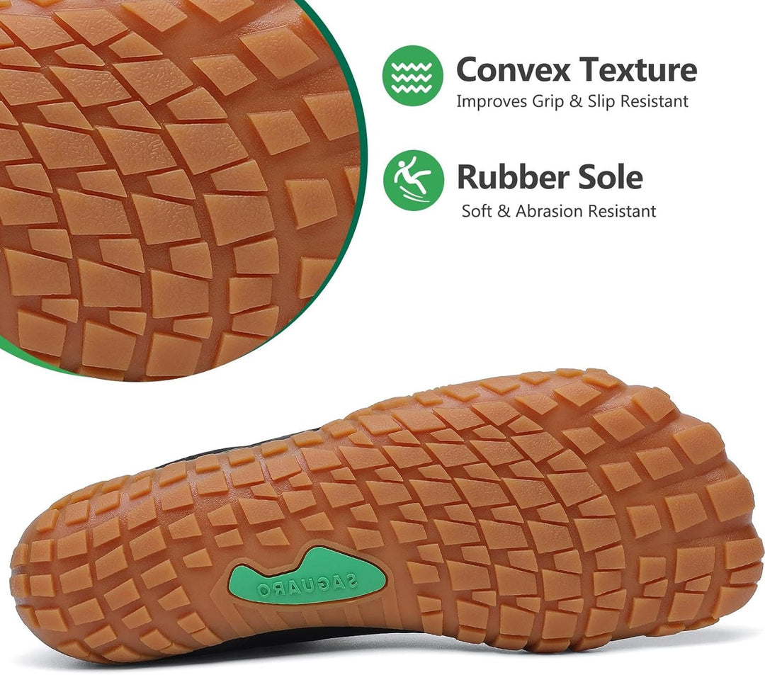 SAGUARO Unisex Barfussschuhe Outdoor Zehenschuhe Traillaufschuhe 40 EU Schwarzbraun, 40 EU Schwarzbr