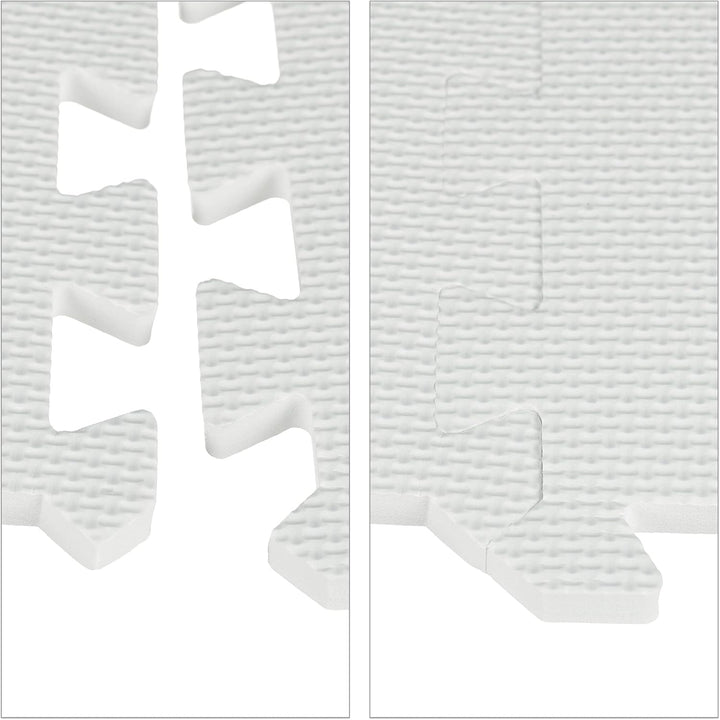 Relaxdays Bodenschutzmatte, 30x30cm, 24er Set, Unterlegmatte, Fitness & Sportgeräte, 2,16 m², Lärm-