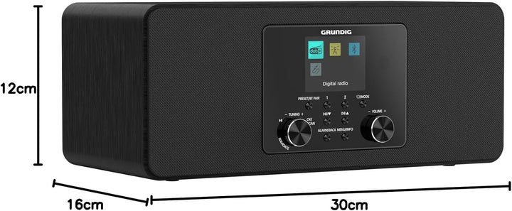 Grundig DTR 4600 2.0 DAB+ Digitalradio, FM, 2.0 Stereo-Lautsprechersystem, 10 W RMS, Alarmfunktion,