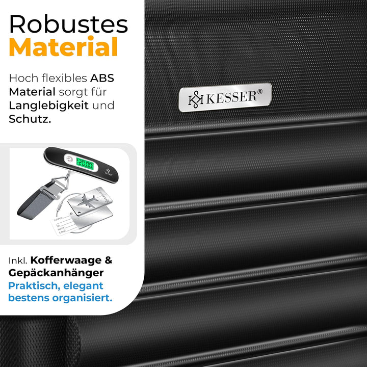 KESSER® Reisekoffer Grosser Hartschalen-Koffer Inkl. Kofferwaage + Gepäckanhänger Trolley Gepäck Rol