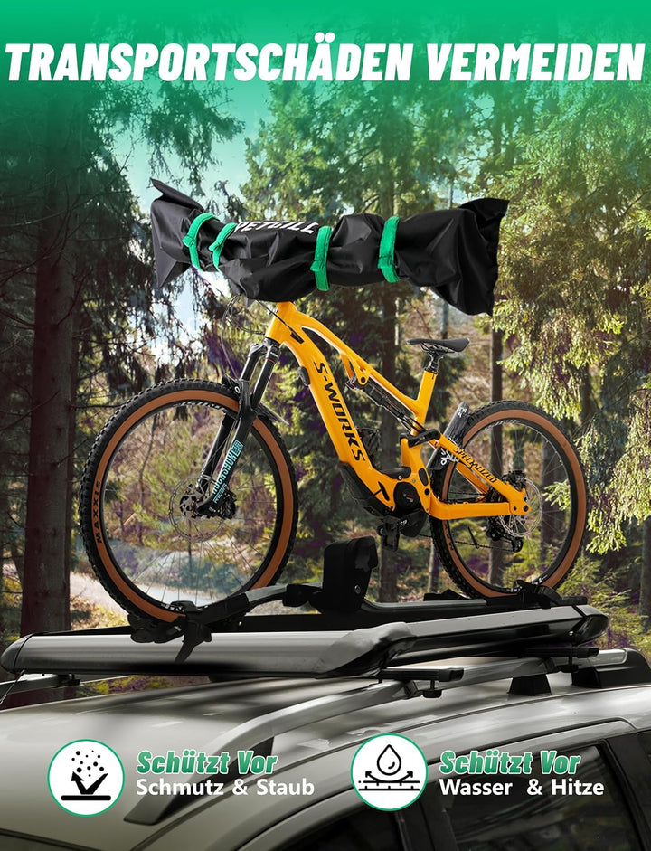 2er Pack Lenkerschutzhülle E-Bike & Fahrrad, 420D Wasserdichte Fahrradabdeckung, Transportschutz für