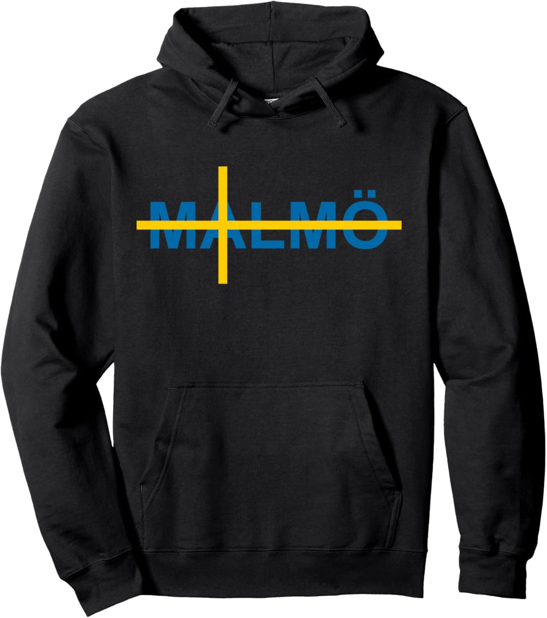 Malmö Schwedische Flagge Reise Urlaub Skandinavien Schweden Pullover Hoodie
