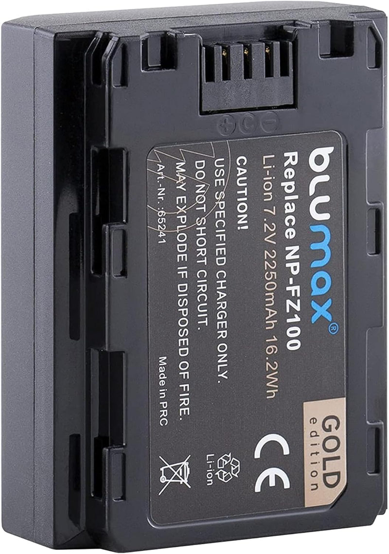 Blumax Akku ersetzt Sony NP-FZ100-2250mAh - für Sony Alpha Sony FX30-7 IV 7c 7RIV 7RV 7RIII ZV-E1
