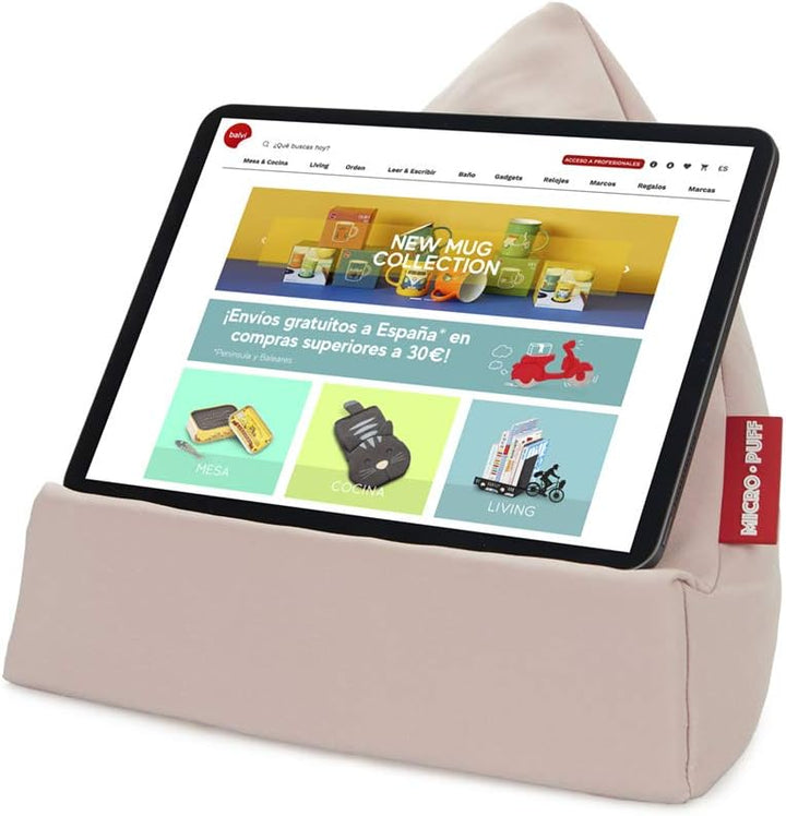 balvi Micro Puff Rose Farbe Kissen Tablette, Smartphone, E-Bücher Desenfundable Baumwolltasche Polye