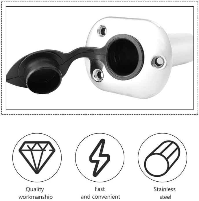 Edelstahl Bootsrutenhalter 90° Einbau Angelrutenhalter für Boot und Yacht,