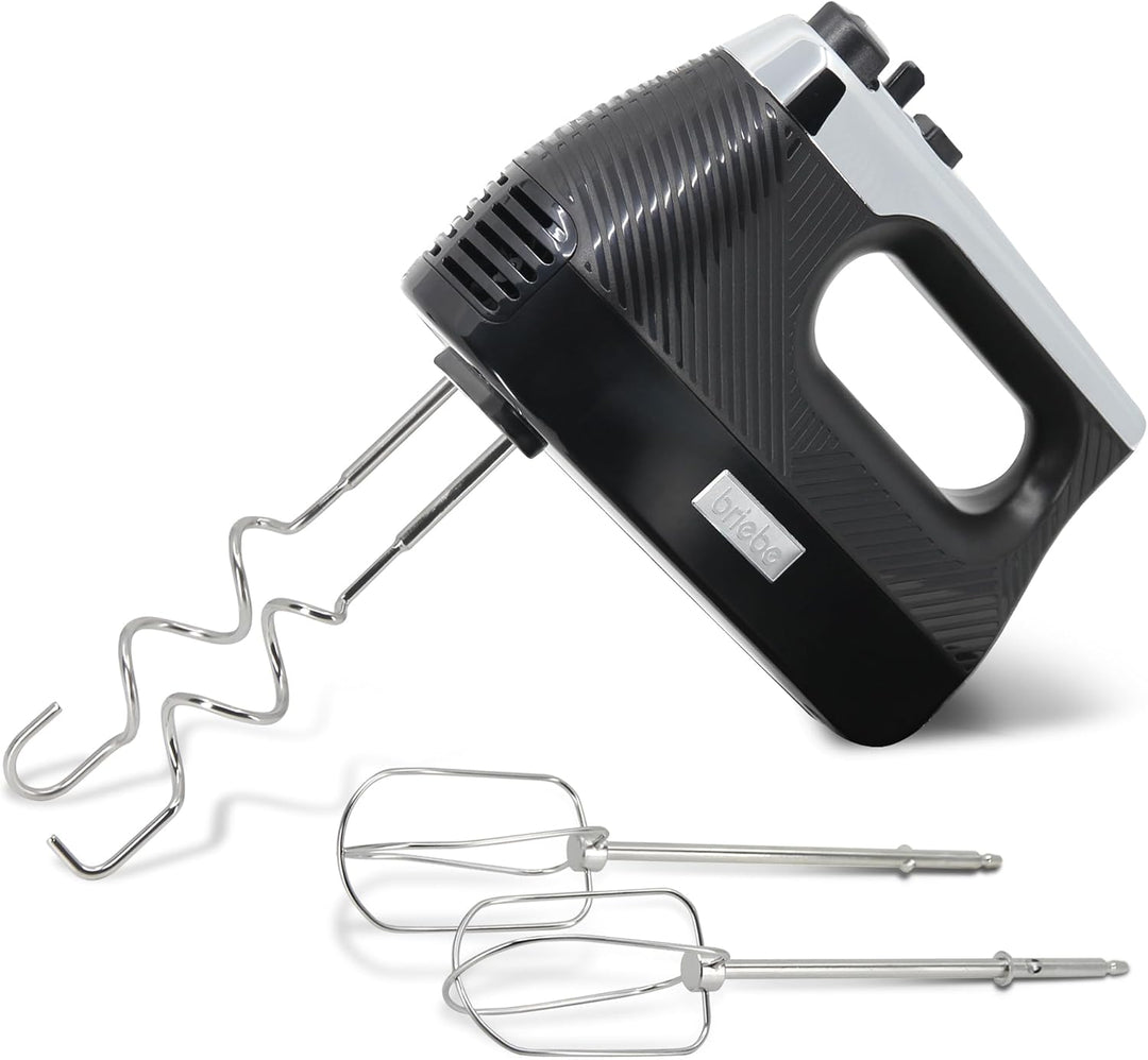 briebe Elegance Handmixer 400W, Handrührgerät Konditorei-Spezial 5 Geschwindigkeiten + Turbo, Handrü