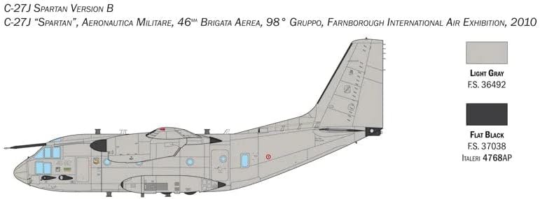 Italeri 1450S 1450S-1:72 C-27J/G.222 “Spartan”, Modellbau, Bausatz, Standmodellbau, Basteln, Hobby,