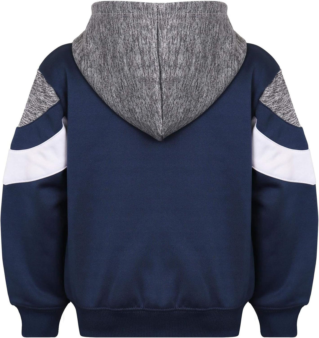 A2Z 4 Kids Mädchen Jungen Unisex Trainingsanzug Kontrast Einsätze Fleece Kapuzen Reissverschluss Hoo